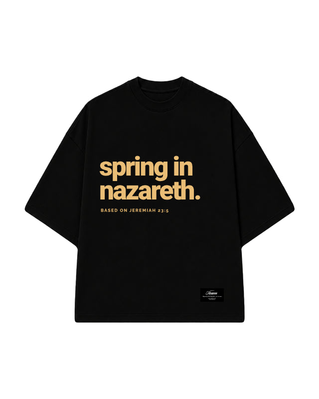 CAMISETA SPRING IN NAZARETH PRETA