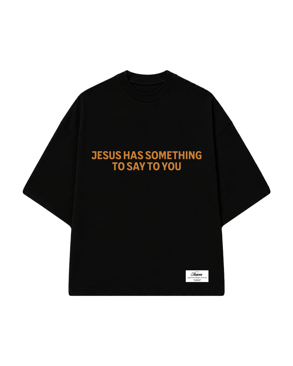 CAMISETA LEMME HOLD YOUR PHONE PRETA/LARANJA