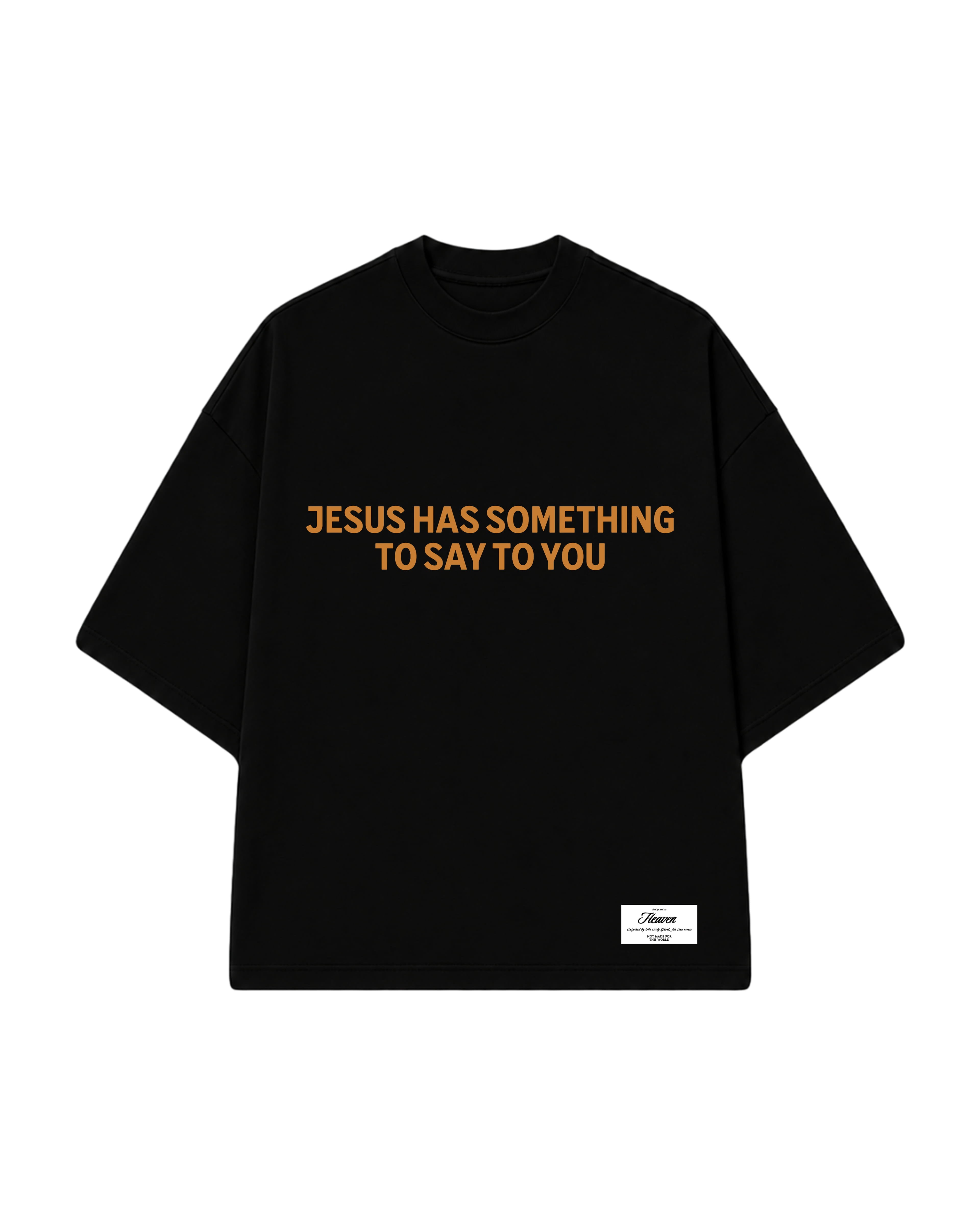 CAMISETA LEMME HOLD YOUR PHONE PRETA/LARANJA