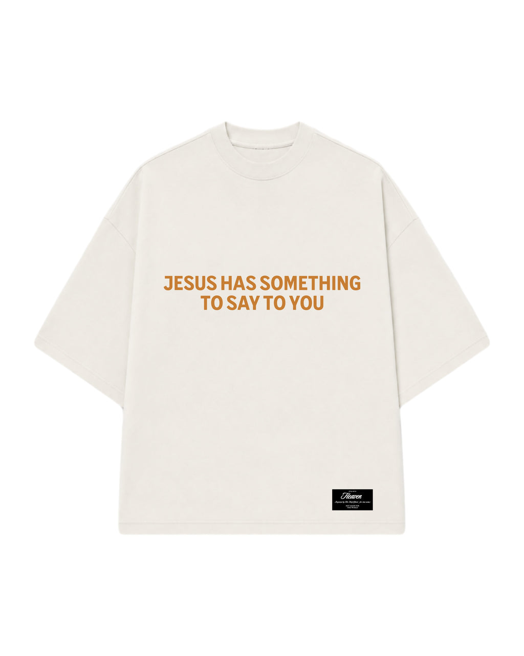 CAMISETA LEMME HOLD YOUR PHONE OFF WHITE/LARANJA