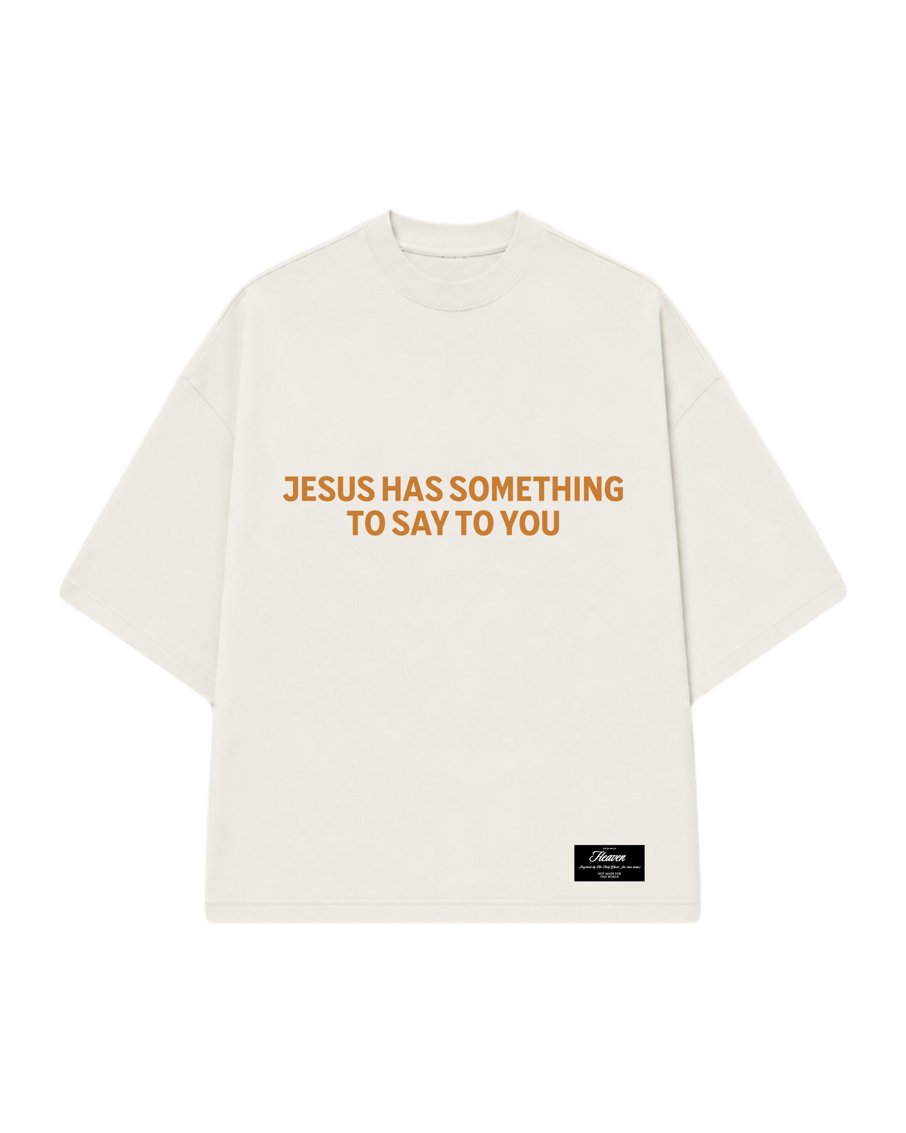 CAMISETA LEMME HOLD YOUR PHONE OFF WHITE/LARANJA