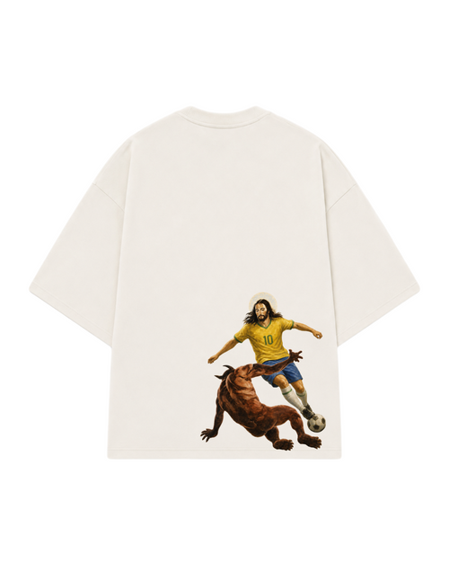 CAMISETA DON'T PLAY WITH JESUS OFF WHITE