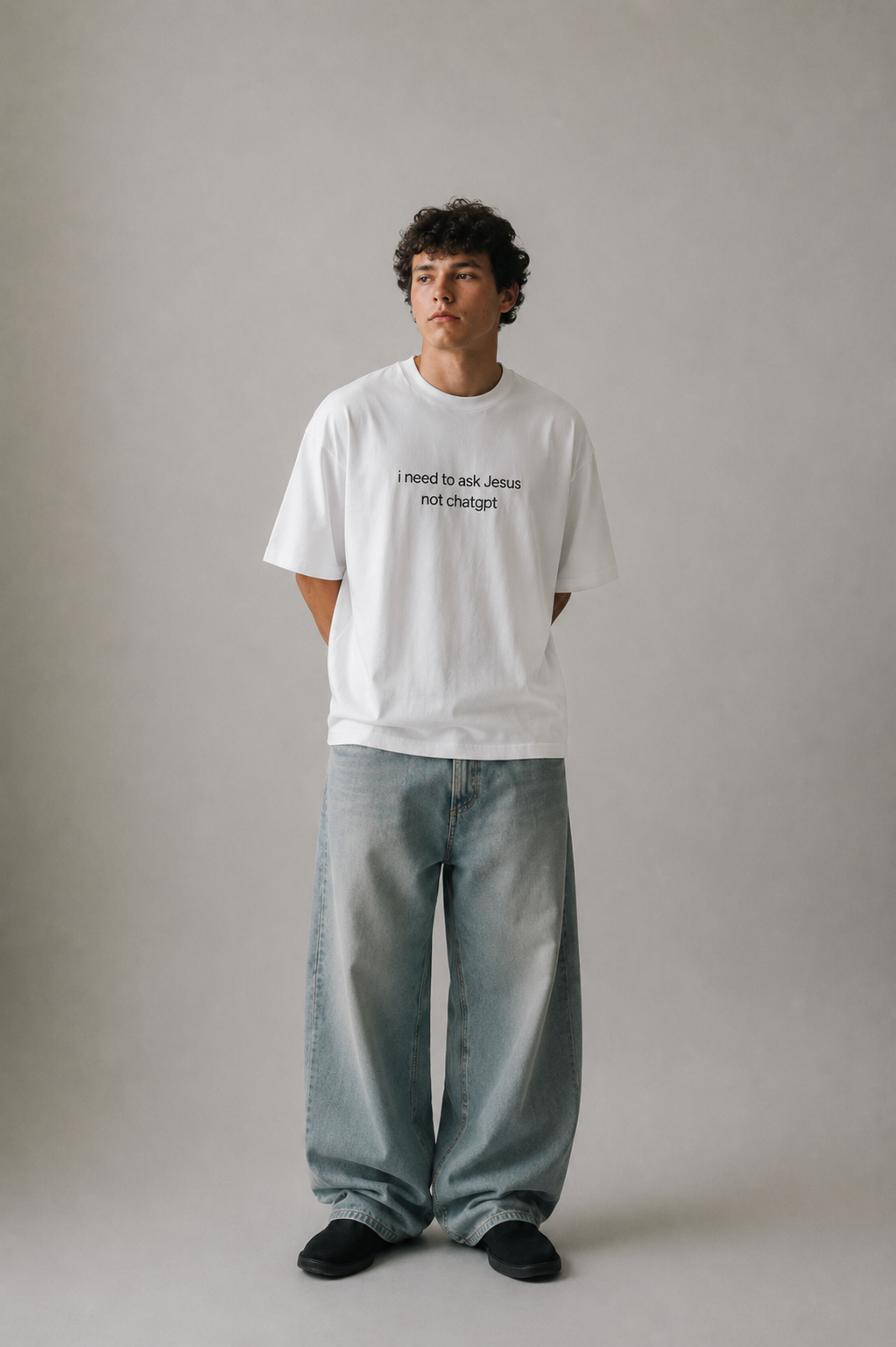 CAMISETA I NEED TO ASK JESUS OFF WHITE