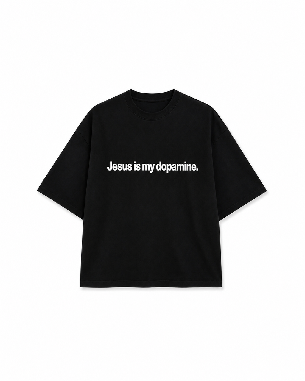 CAMISETA JESUS IS MY DOPAMINE PRETA